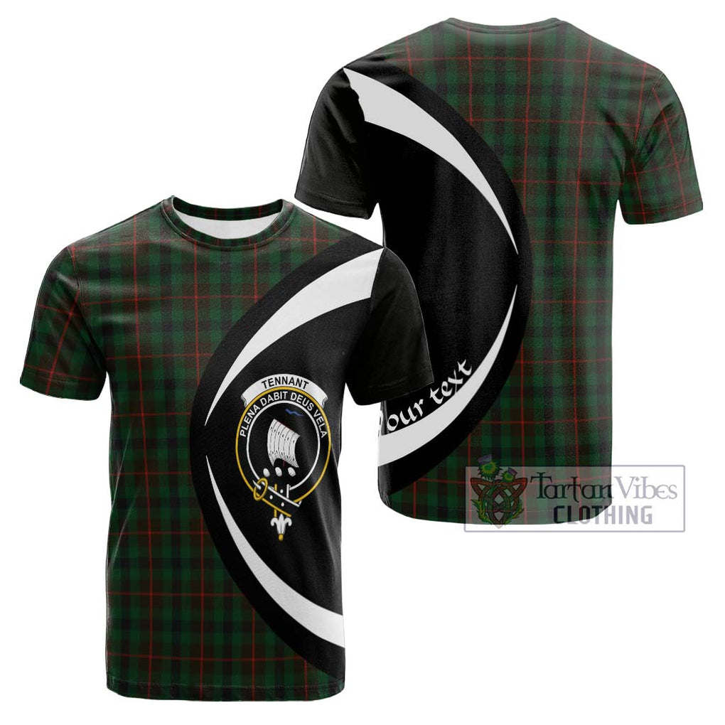 Tennant Tartan Cotton T-shirt with Family Crest Circle Style Kid's Shirt - Tartan Vibes Clothing
