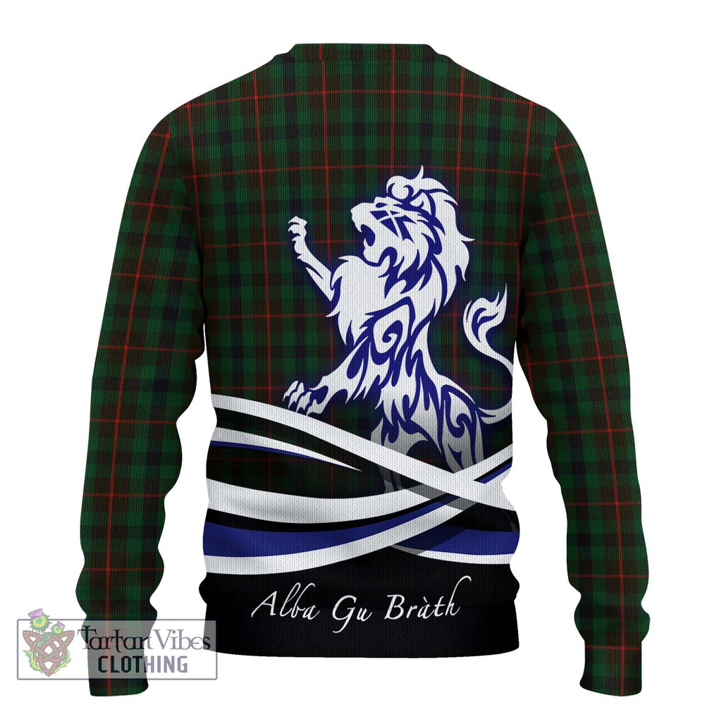 Tennant Tartan Ugly Sweater with Alba Gu Brath Regal Lion Emblem - Tartan Vibes Clothing