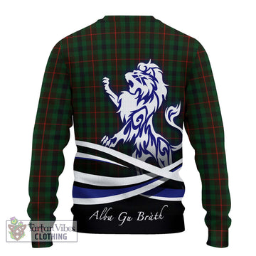 Tennant Tartan Ugly Sweater with Alba Gu Brath Regal Lion Emblem - Tartan Vibes Clothing