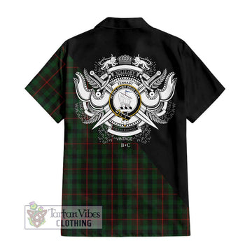 Tennant Tartan Hawaiian Shirt with Family Crest and Military Logo Style - Tartan Vibes Clothing