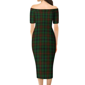 Tennant Tartan Off Shoulder Lady Dress - Tartan Vibes Clothing