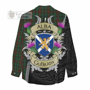 Tennant Tartan Family Crest Women's Casual Shirt Lion Rampant Royal Thistle Shield Celtic Inspired - Tartan Vibes Clothing