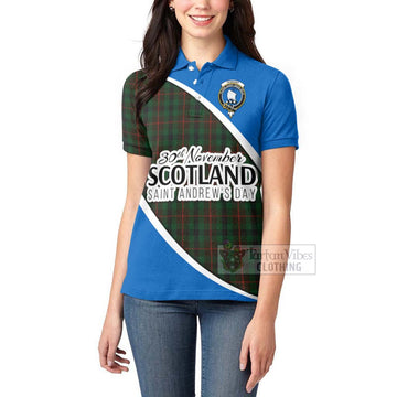 Tennant Family Crest Tartan Women's Polo Shirt Celebrate Saint Andrew's Day in Style - Tartan Vibes Clothing