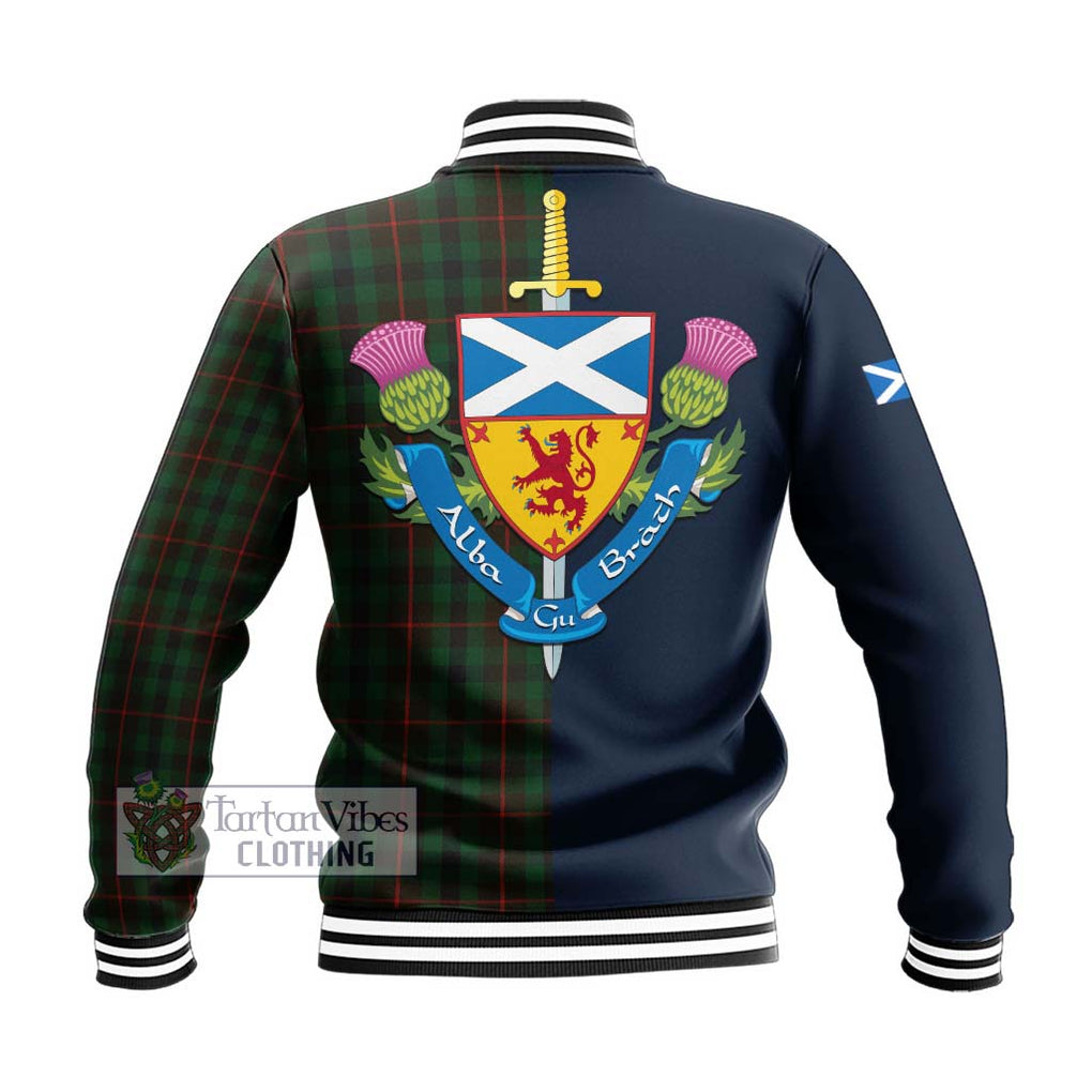 Tennant Tartan Baseball Jacket Alba with Scottish Lion Royal Arm Half Style - Tartan Vibes Clothing