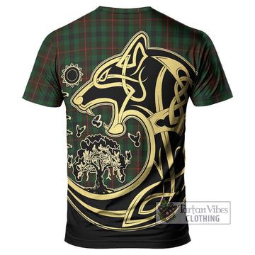 Tennant Tartan T-Shirt with Family Crest Celtic Wolf Style - Tartan Vibes Clothing