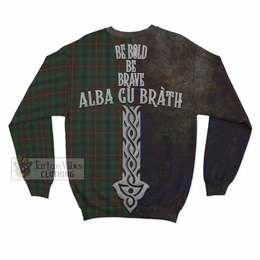 Tennant Tartan Family Crest Sweatshirt Alba Gu Brath Be Brave Lion Ancient Style - Tartan Vibes Clothing