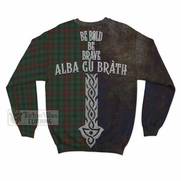 Tennant Tartan Family Crest Sweatshirt Alba Gu Brath Be Brave Lion Ancient Style - Tartan Vibes Clothing