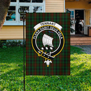Tennant Tartan Flag with Family Crest
