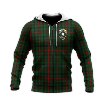Tennant Tartan Knitted Hoodie with Family Crest Unisex Knitted Zip Hoodie - Tartan Vibes Clothing