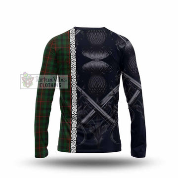 Tennant Tartan Long Sleeve T-Shirt with Family Crest Cross Sword Thistle Celtic Vibes - Tartan Vibes Clothing