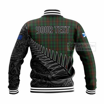 Tennant Crest Tartan Baseball Jacket with New Zealand Silver Fern Half Style - Tartan Vibes Clothing