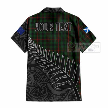 Tennant Crest Tartan Hawaiian Shirt with New Zealand Silver Fern Half Style - Tartan Vibes Clothing