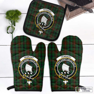 Tennant Tartan Combo Oven Mitt & Pot-Holder with Family Crest - Tartan Vibes Clothing