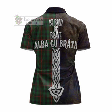 Tennant Tartan Family Crest Women's Polo Shirt Alba Gu Brath Be Brave Lion Ancient Style - Tartan Vibes Clothing