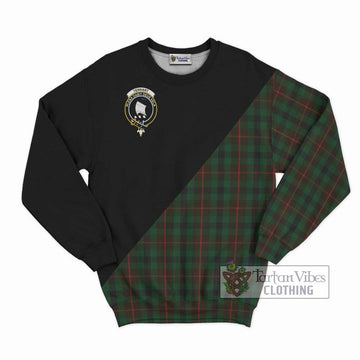 Tennant Tartan Sweatshirt with Family Crest and Military Logo Style - Tartan Vibes Clothing