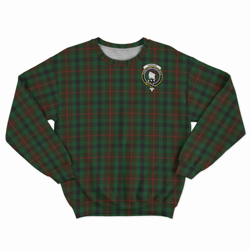 Tennant Tartan Sweatshirt with Family Crest - Tartan Vibes Clothing