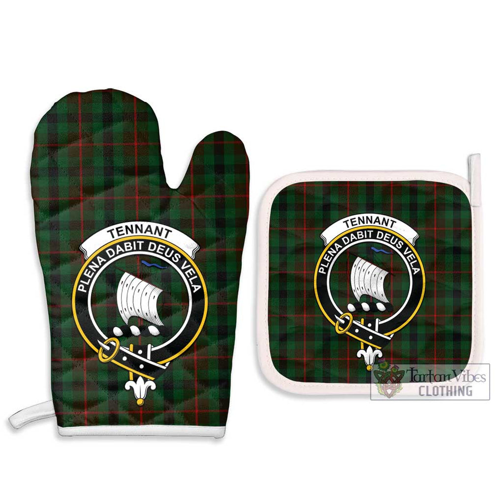 Tennant Tartan Combo Oven Mitt & Pot-Holder with Family Crest - Tartan Vibes Clothing