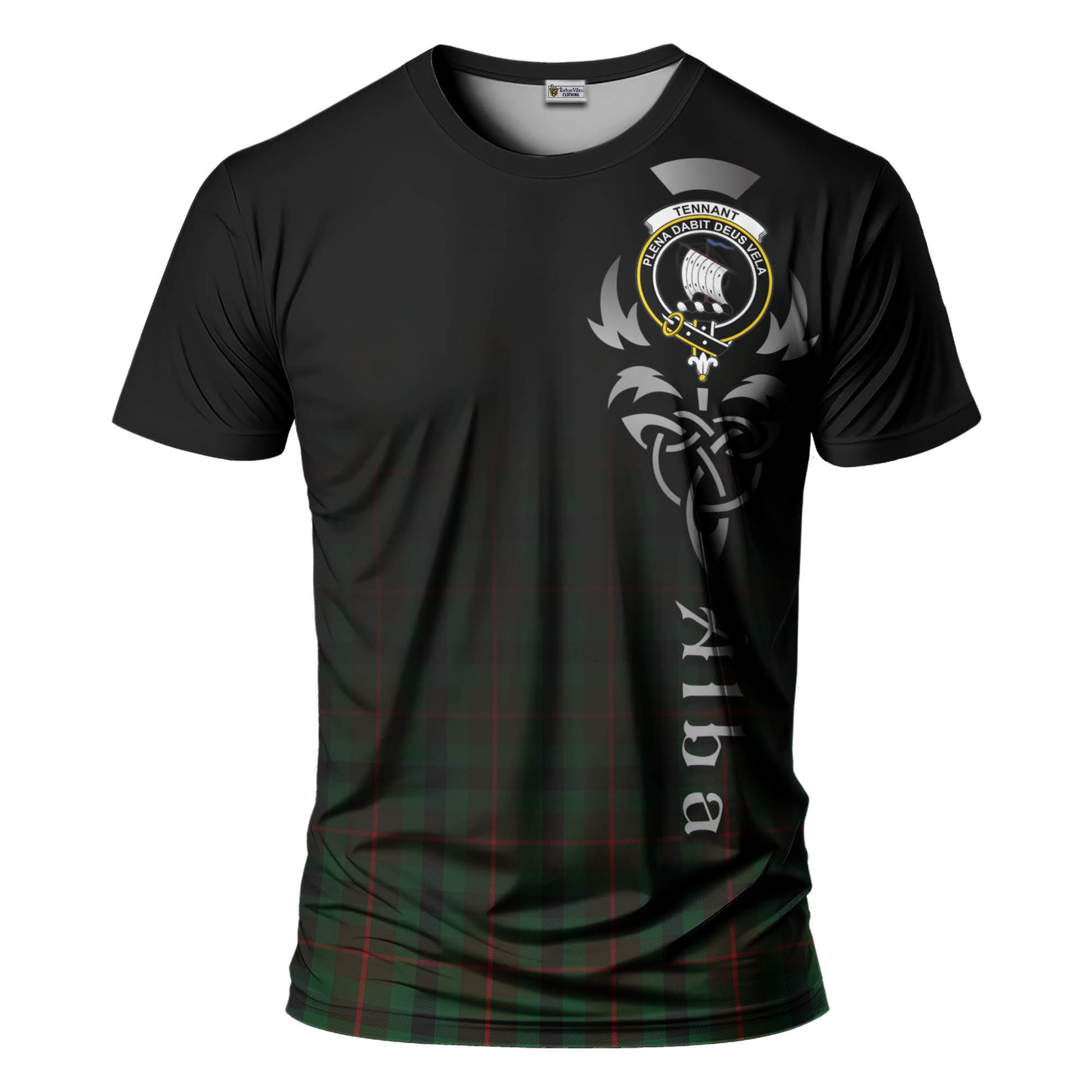 Tennant Tartan T-Shirt Featuring Alba Gu Brath Family Crest Celtic Inspired - Tartan Vibes Clothing