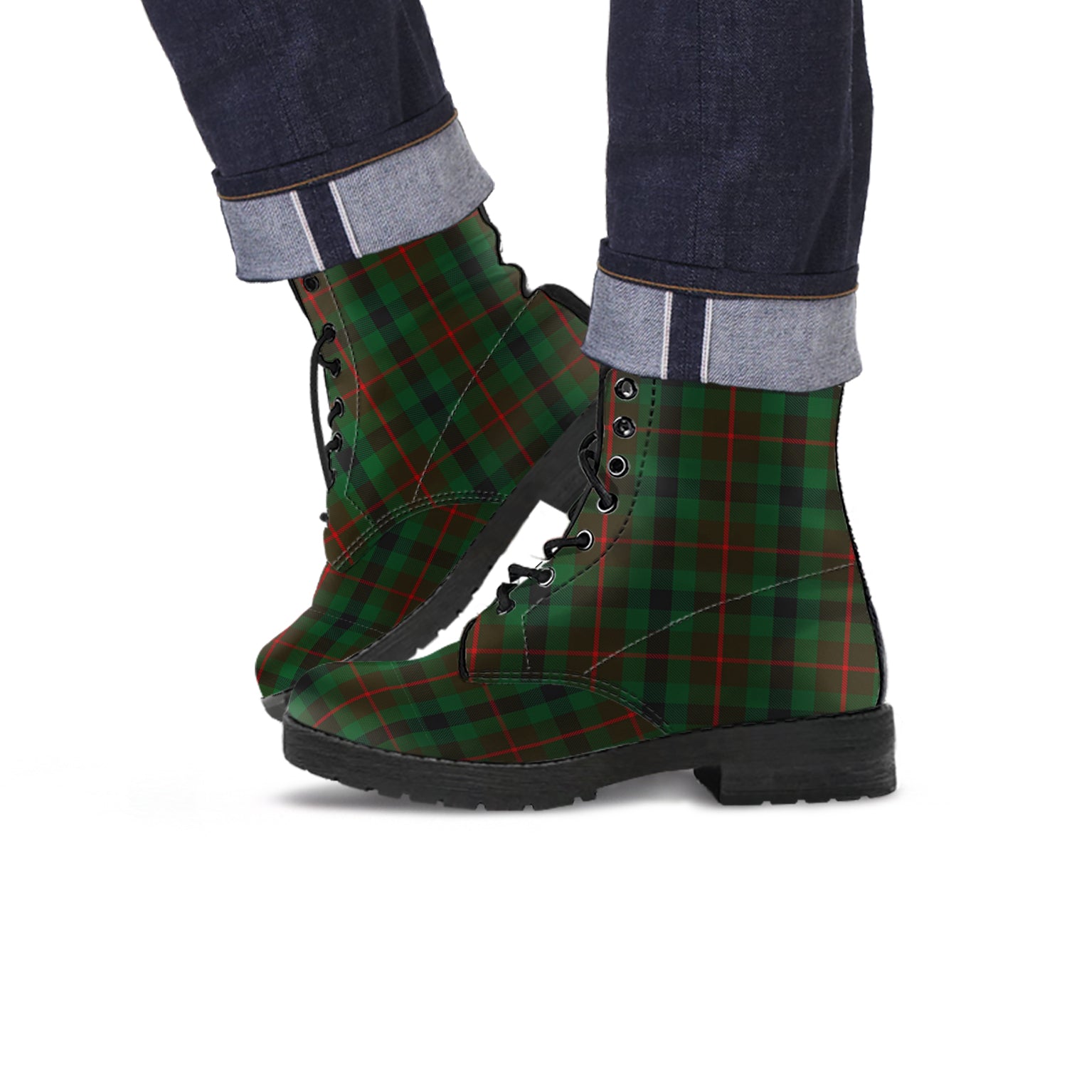 Tennant Tartan Leather Boots - Tartan Vibes Clothing