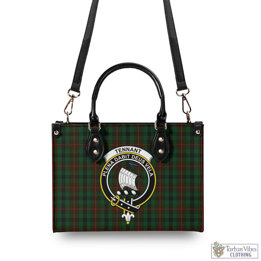 Tennant Tartan Luxury Leather Handbags with Family Crest - Tartan Vibes Clothing