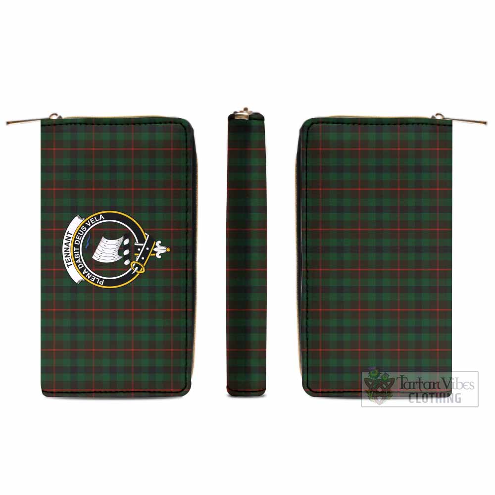 Tennant Tartan Women's Leather Wallet with Family Crest - Tartan Vibes Clothing