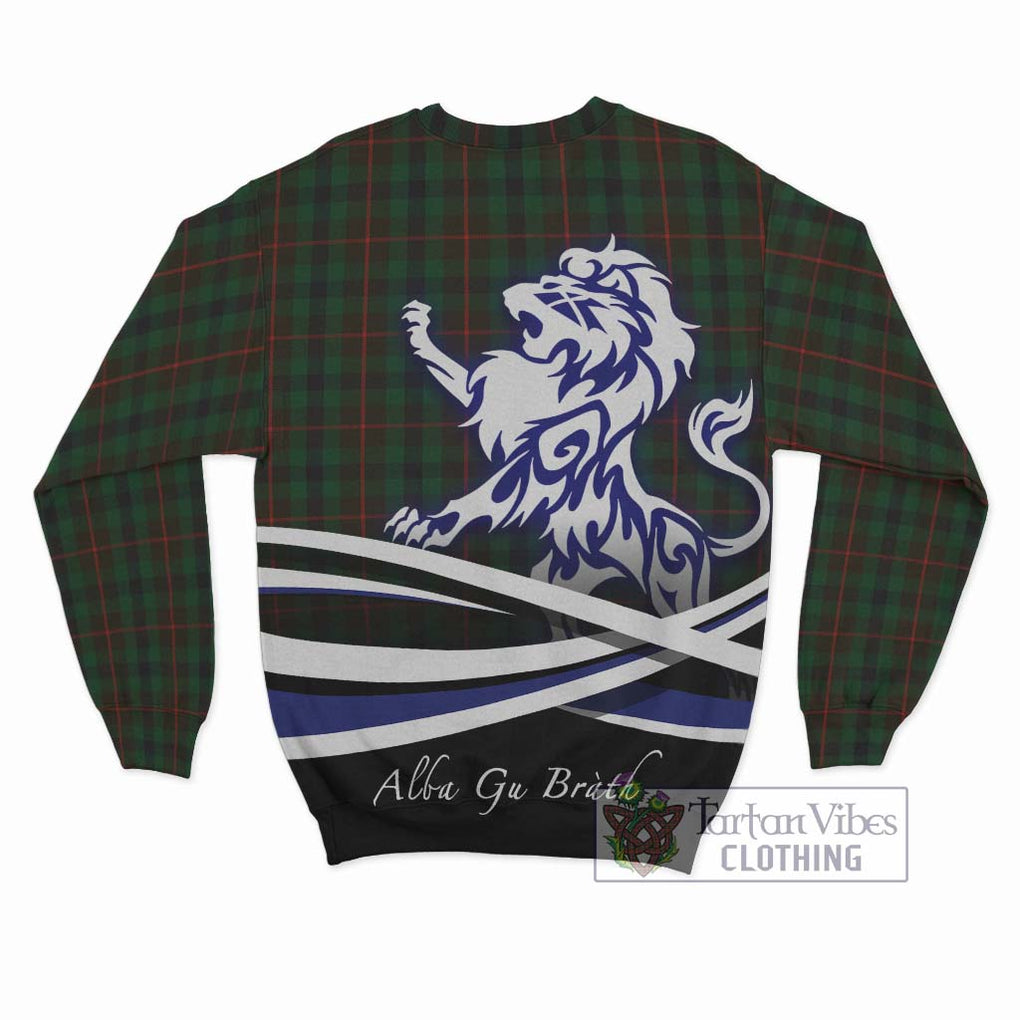 Tennant Tartan Sweatshirt with Alba Gu Brath Regal Lion Emblem - Tartan Vibes Clothing
