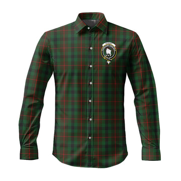 Tennant Tartan Long Sleeve Button Up Shirt with Family Crest Men's Shirt - Tartan Vibes Clothing