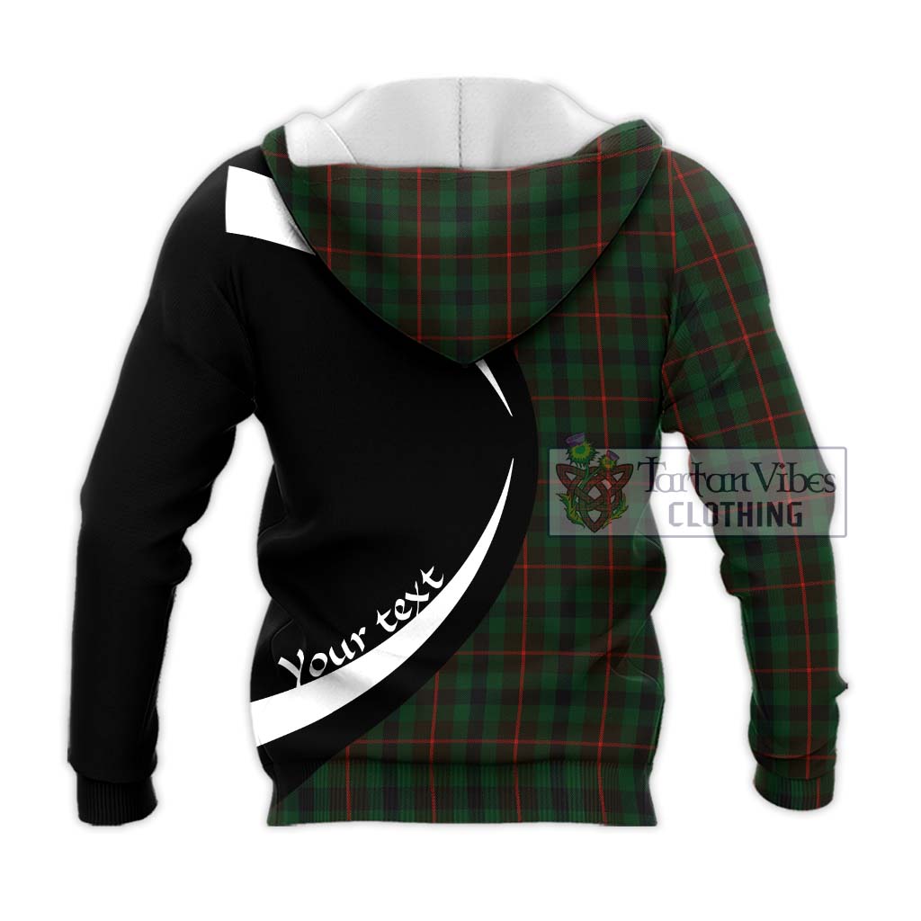 Tennant Tartan Knitted Hoodie with Family Crest Circle Style - Tartan Vibes Clothing