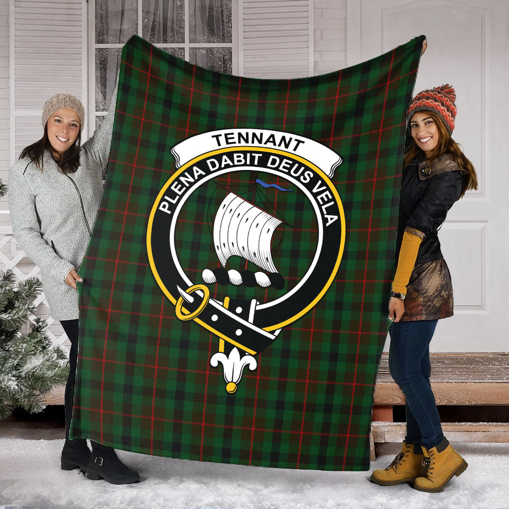 Tennant Tartan Blanket with Family Crest - Tartan Vibes Clothing