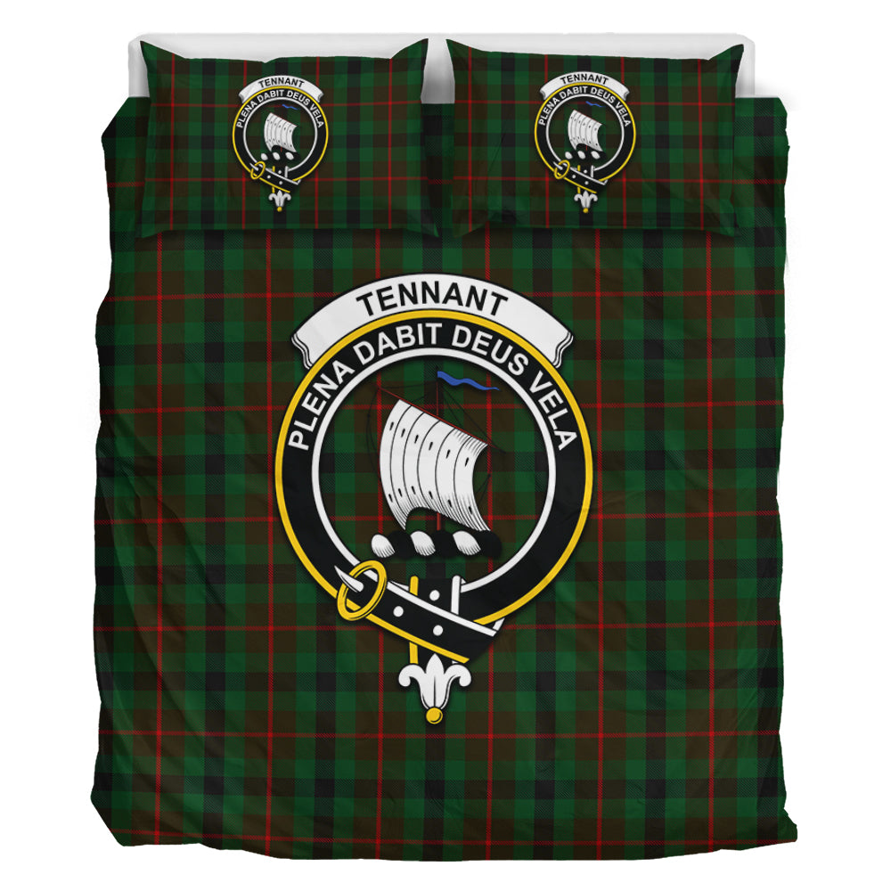 Tennant Tartan Bedding Set with Family Crest - Tartan Vibes Clothing