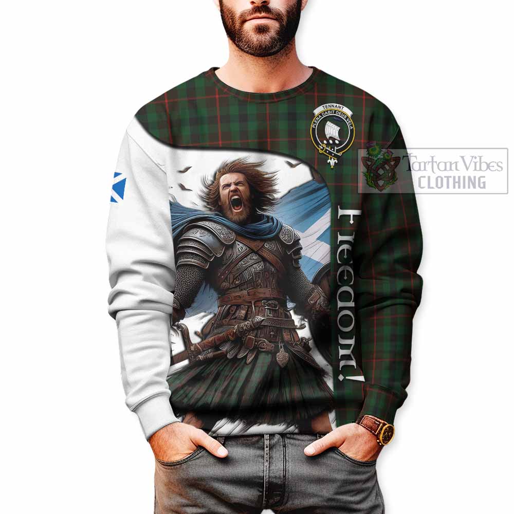 Tennant Crest Tartan Sweatshirt Inspired by the Freedom of Scottish Warrior - Tartan Vibes Clothing