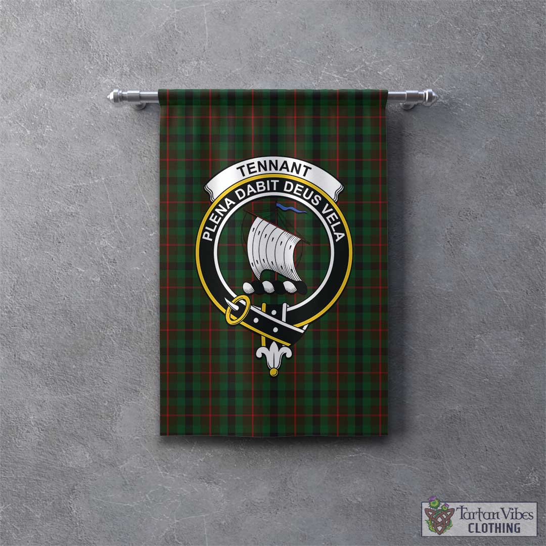 Tennant Tartan Gonfalon, Tartan Banner with Family Crest - Tartan Vibes Clothing