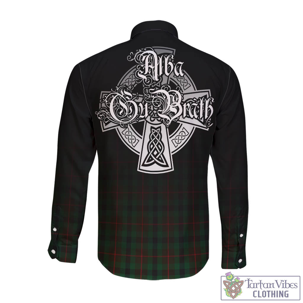Tennant Tartan Long Sleeve Button Up Featuring Alba Gu Brath Family Crest Celtic Inspired - Tartan Vibes Clothing