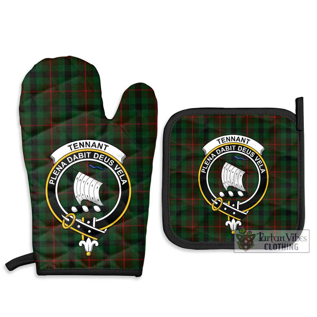 Tennant Tartan Combo Oven Mitt & Pot-Holder with Family Crest - Tartan Vibes Clothing