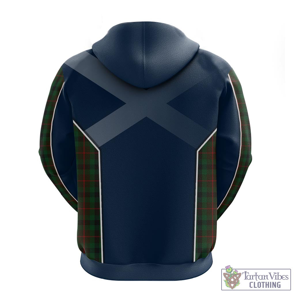 Tartan Vibes Clothing Tennant Tartan Hoodie with Family Crest and Scottish Thistle Vibes Sport Style