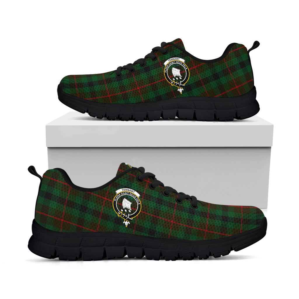 Tennant Tartan Sneakers with Family Crest - Tartan Vibes Clothing