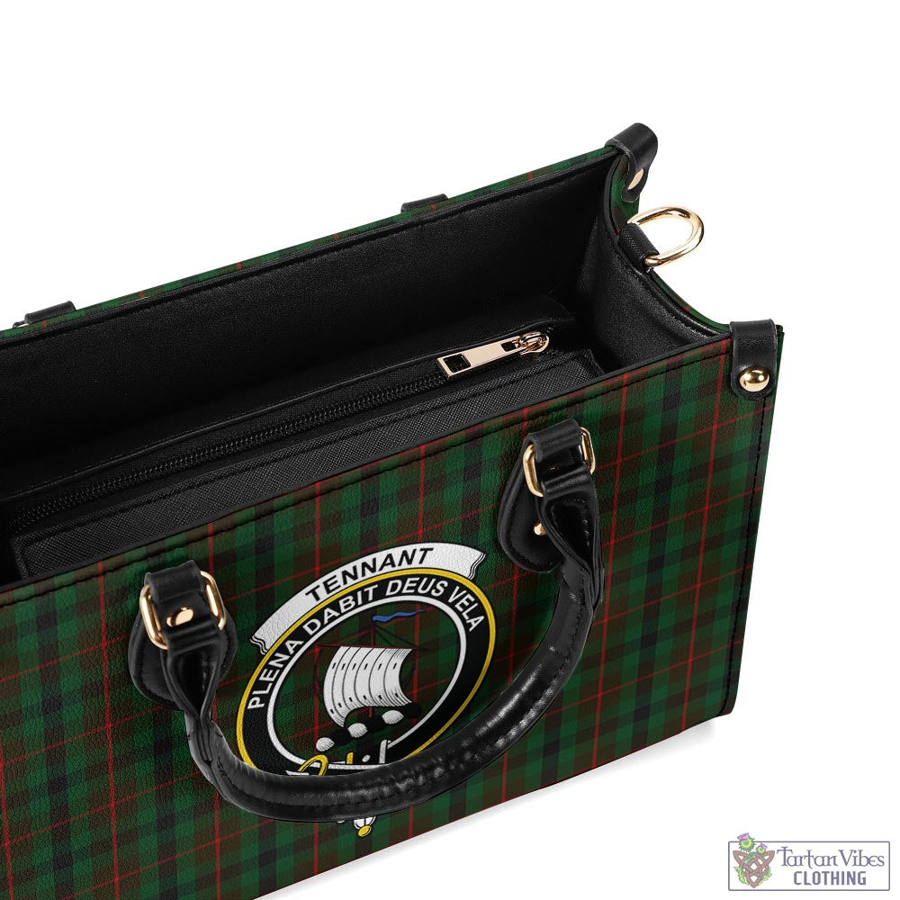 Tennant Tartan Luxury Leather Handbags with Family Crest - Tartan Vibes Clothing