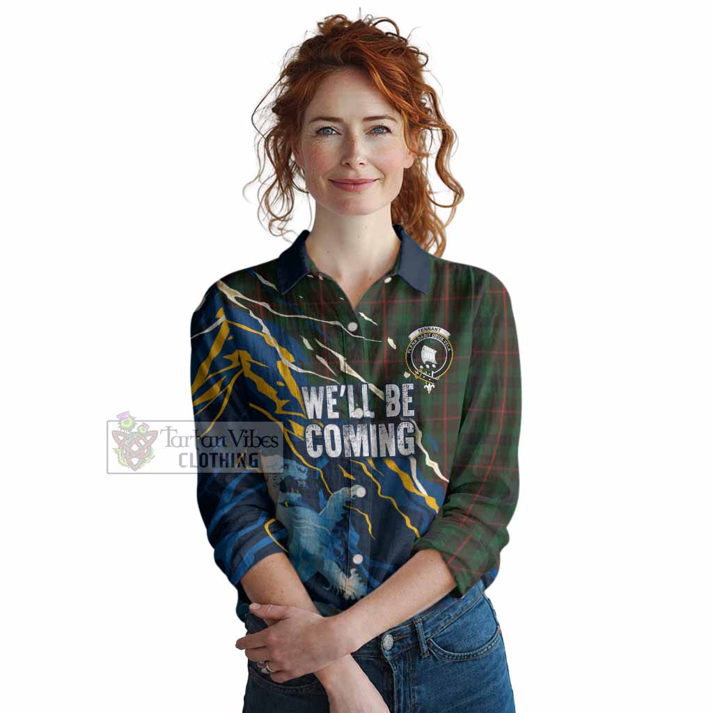 Tennant Scotland Tartan Women Casual Shirt WC2026 Football - We'll Be Coming