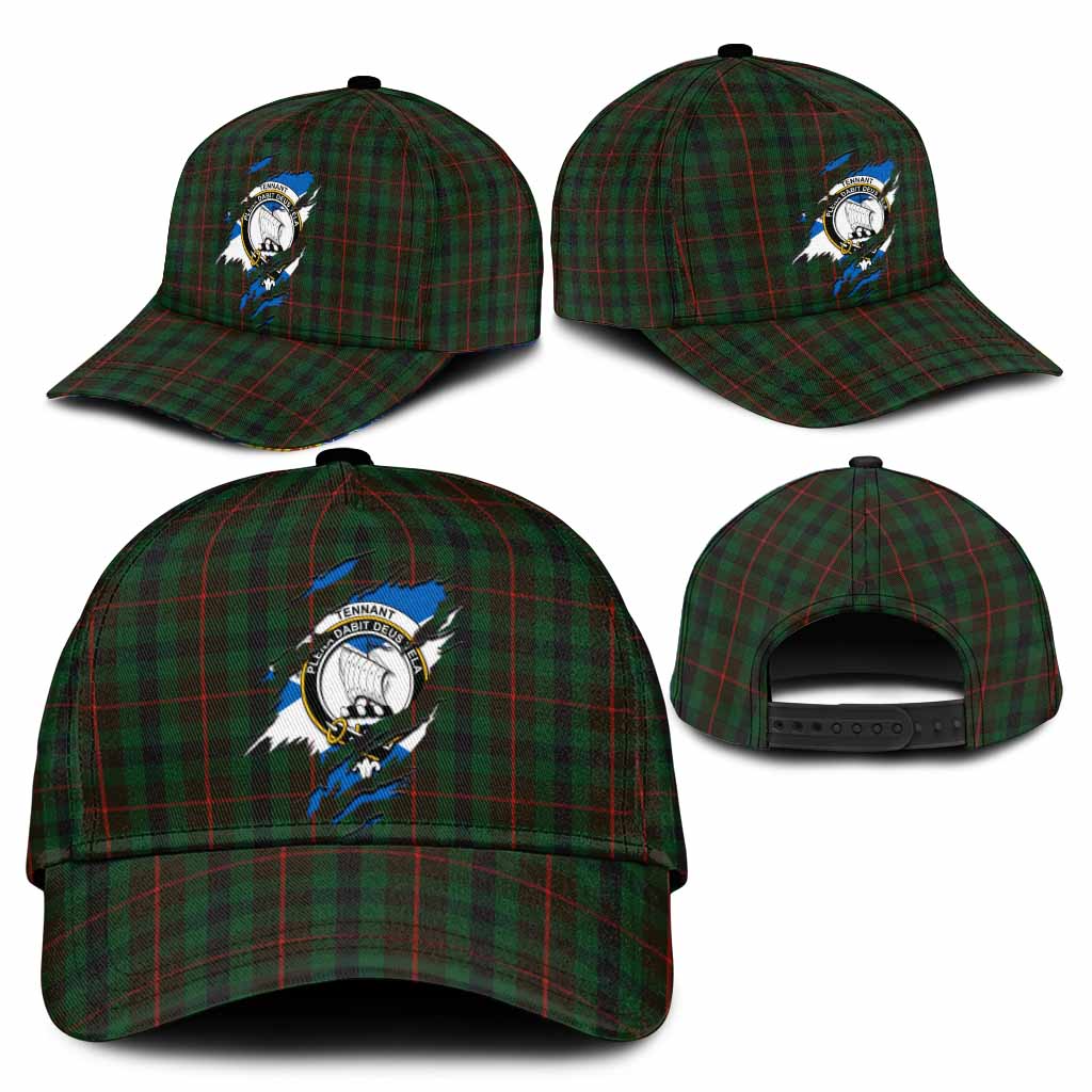 Tennant Tartan Classic Cap with Family Crest In Me Style