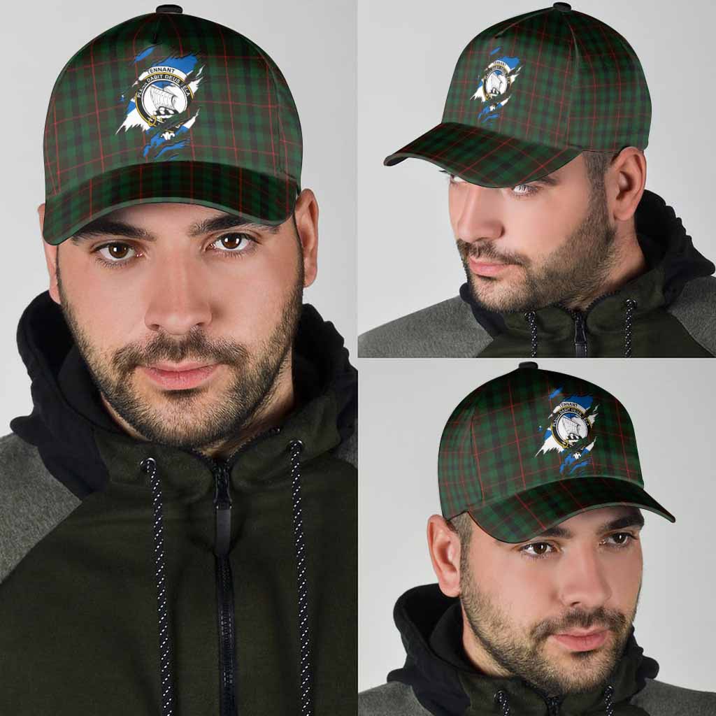 Tennant Tartan Classic Cap with Family Crest In Me Style