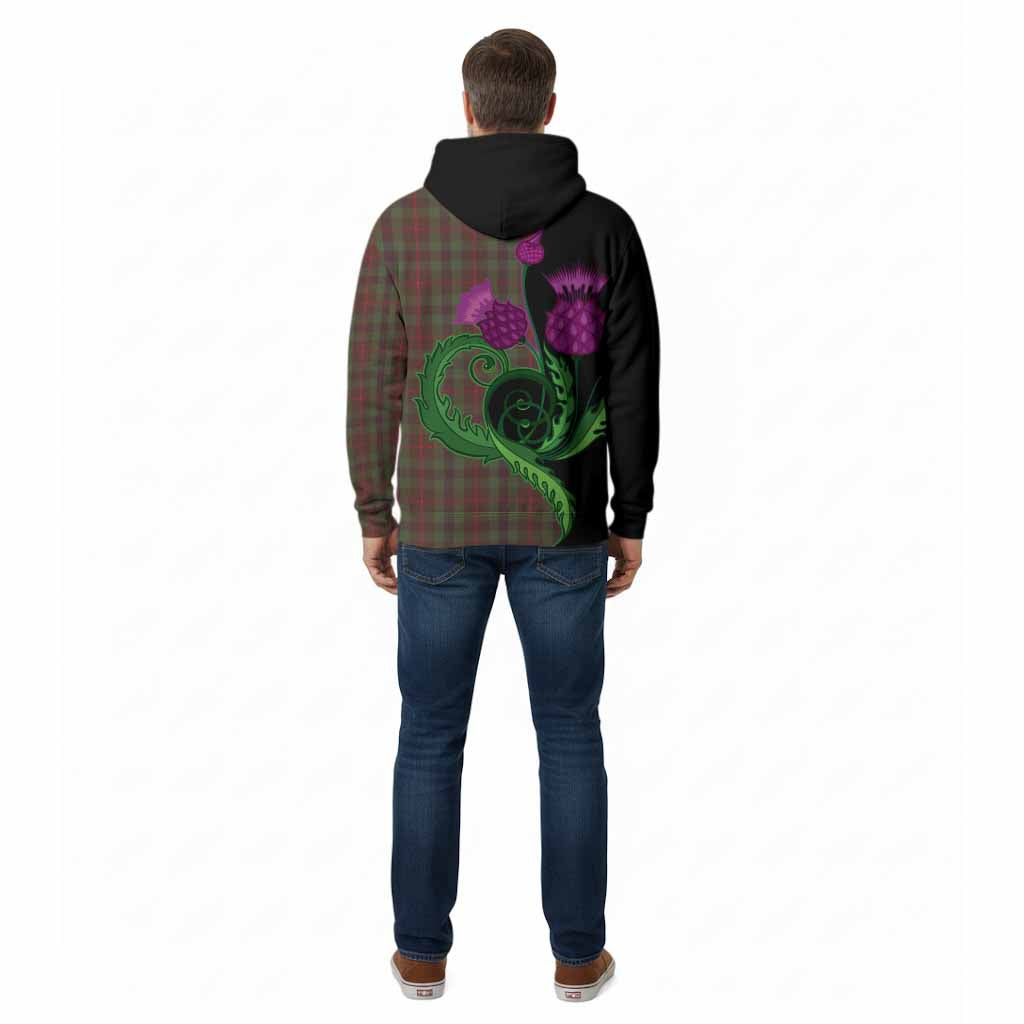 Tennant Tartan Cotton Hoodie Traditional Scottish Thistle