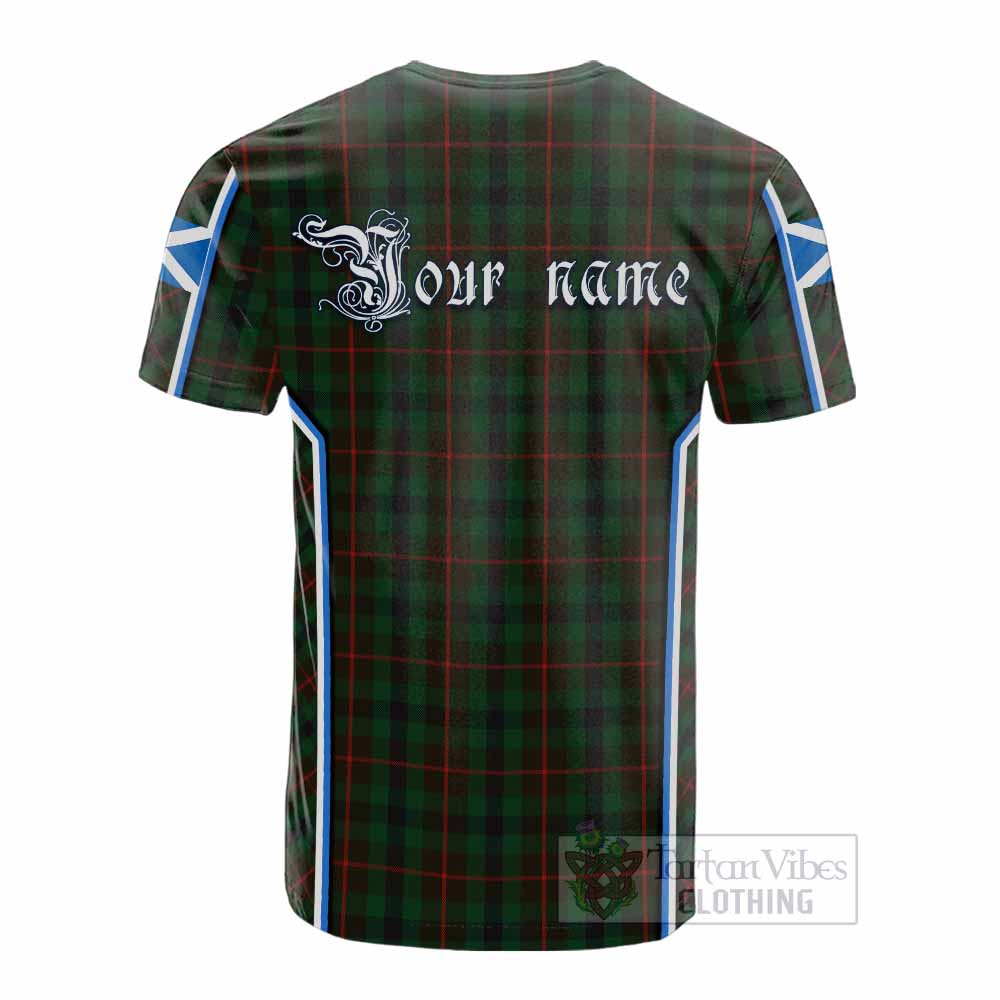Tennant Tartan Crest Cotton T-shirt Scotland Coat of Arm Flag Style - Tartan Vibes Clothing
