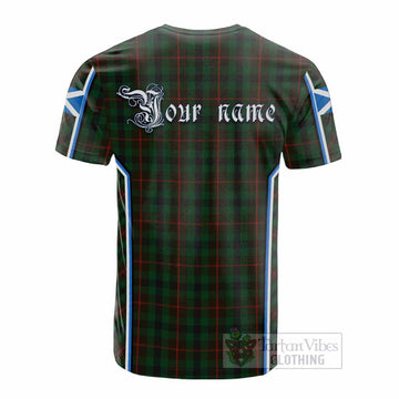 Tennant Tartan Crest Cotton T-shirt Scotland Coat of Arm Flag Style - Tartan Vibes Clothing