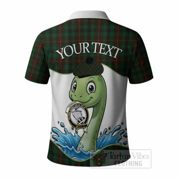 Tennant Tartan Crest Cute Nessie Polo Shirt Scottish Loch Ness Monster