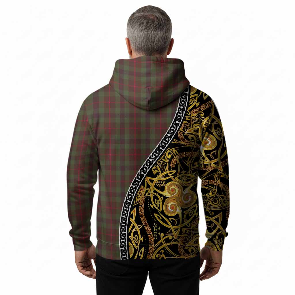 Tennant Tartan Crest Hoodie Celtic Knot and Triple Trickle Spiral Symbols