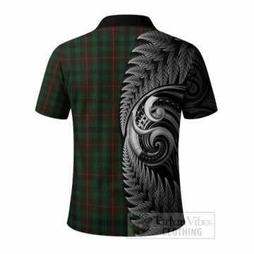 Tennant Tartan Crest Polo Shirt With New Zealand Silver Fern Maori Koru