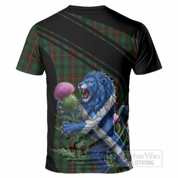 Tennant Tartan Crest T-Shirt Scottish Lion Rampant Thistle