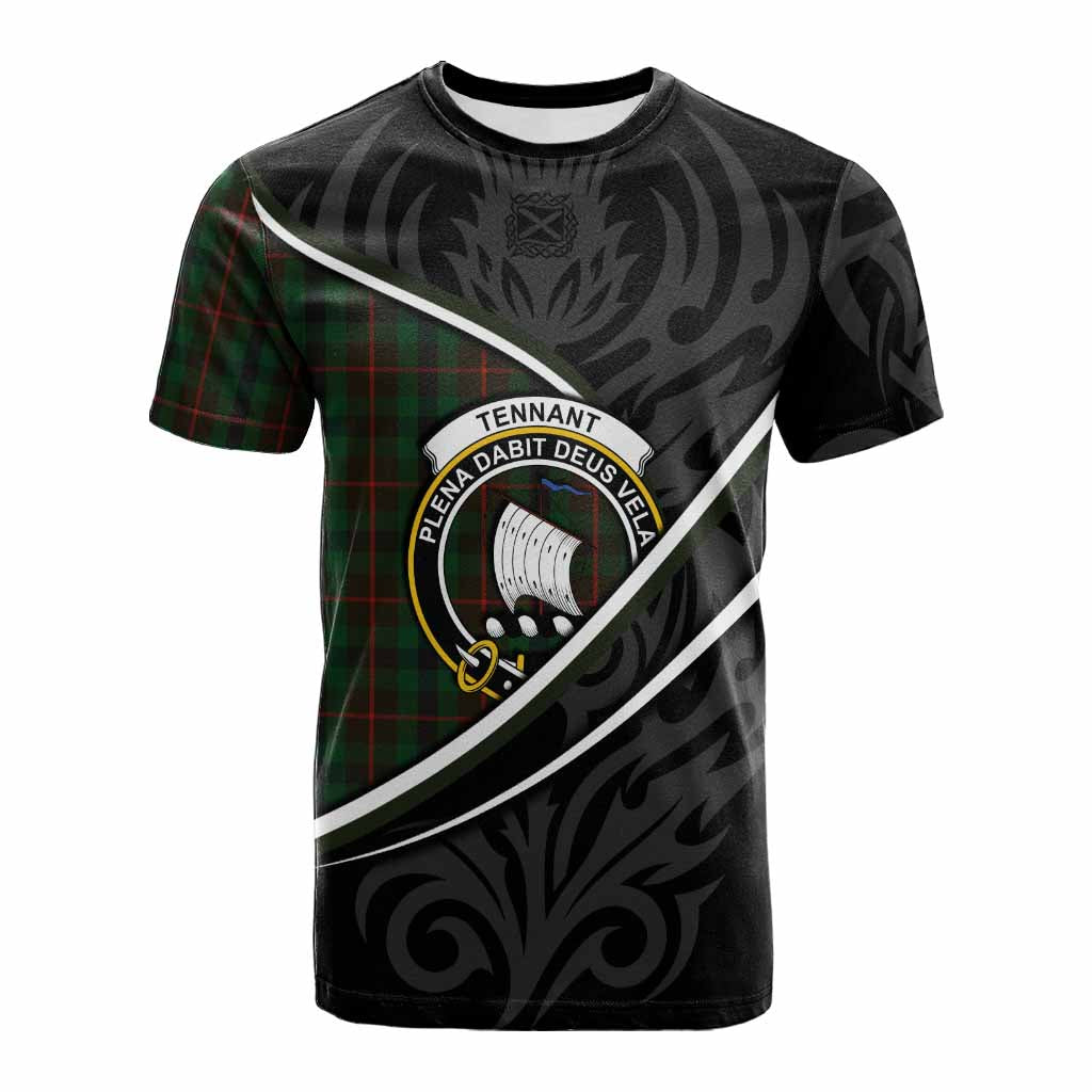 Tennant Tartan Family Crest Cotton T-shirt Celtic Scottish Thistle Floral - Tartan Vibes Clothing