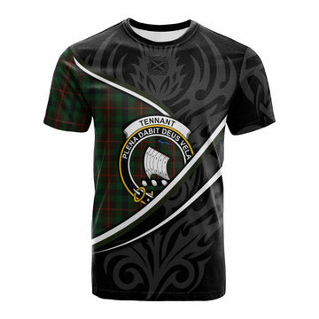 Tennant Tartan Family Crest Cotton T-shirt Celtic Scottish Thistle Floral - Tartan Vibes Clothing
