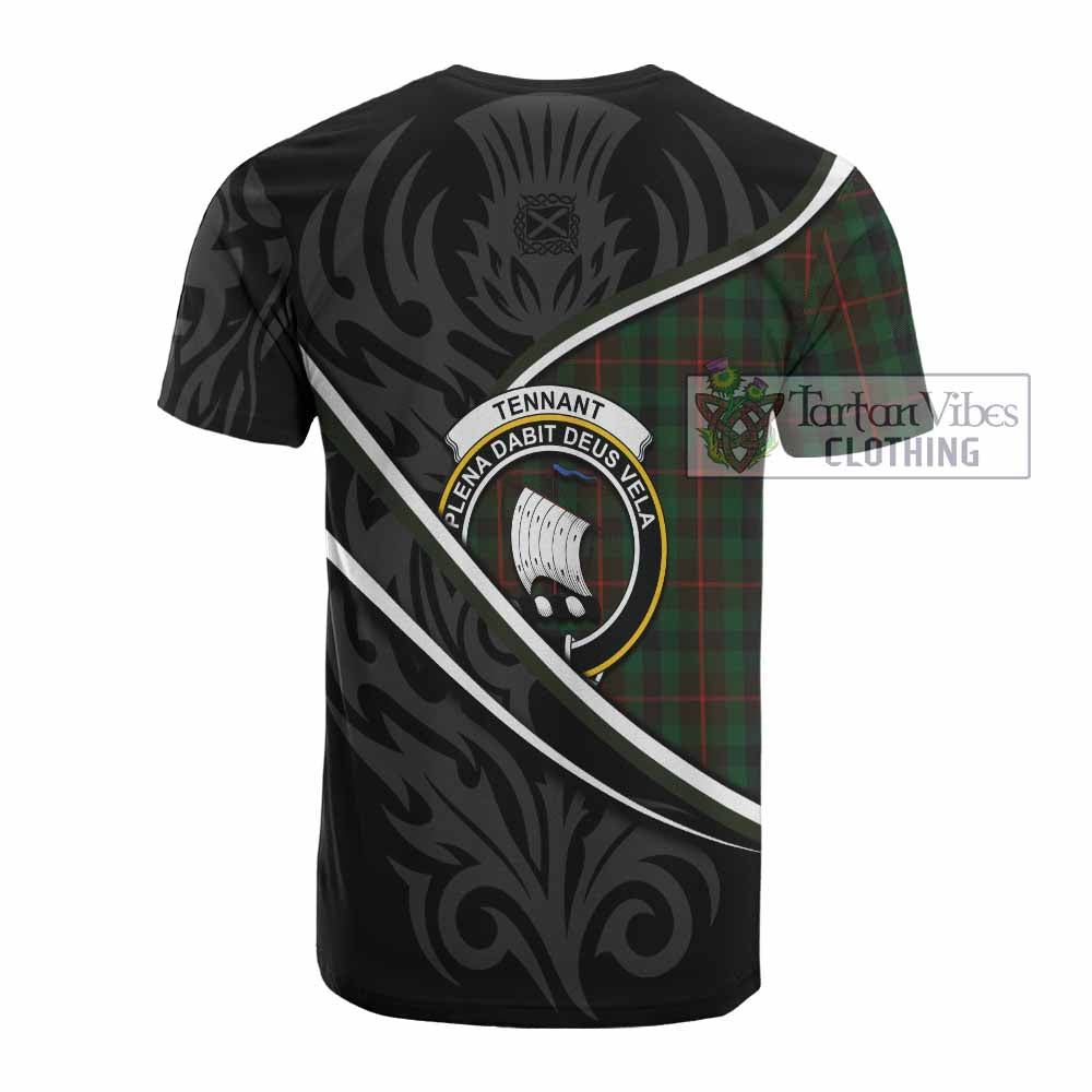 Tennant Tartan Family Crest Cotton T-shirt Celtic Scottish Thistle Floral - Tartan Vibes Clothing